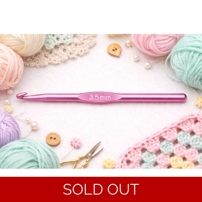 Craft with Finesse! 50p each Meet your new favourite tool — the 3.5mm Red Aluminium Crochet Hook,